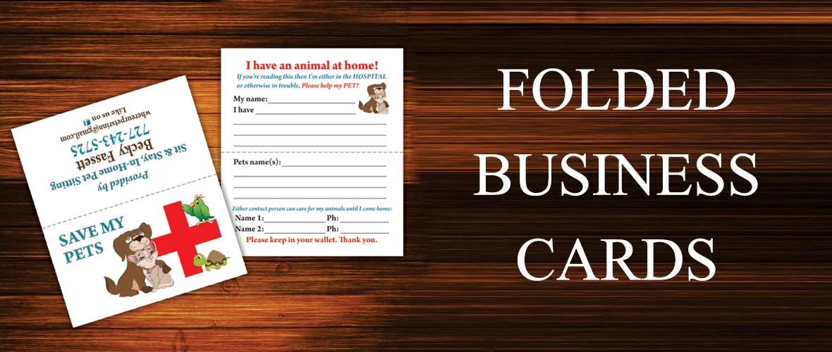 Echo Blueprint folded business cards